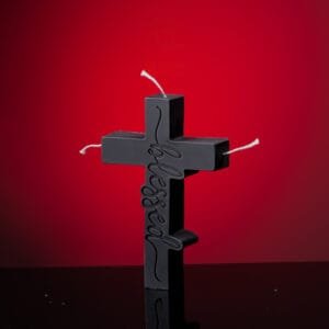 blessed cross black candles