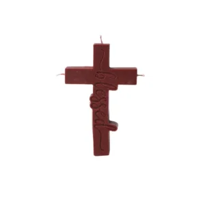 blessed cross red candles