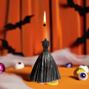 evening dress black candles