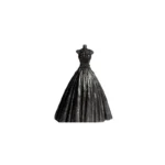 evening dress black candles