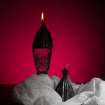 evening dress black candles