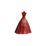 evening dress red candles