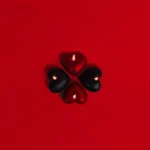 lovely heart black candles