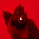 lovely heart red candles