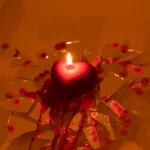 lovely heart red candles