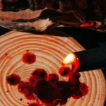 red in black sandwich black candles