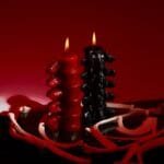 spine bones red candles