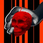 Red Skull Candle Halloween Decor