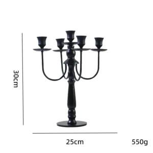 black chandelier candle holders