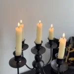 black chandelier candle holders