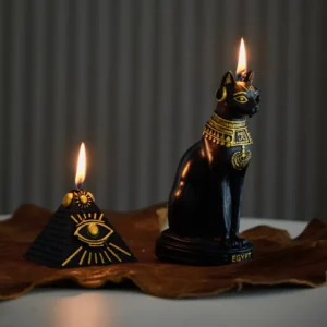 egyptian pyramids black cat candle​