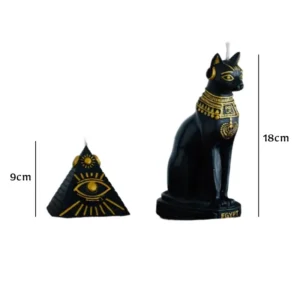 egyptian pyramids black cat candle​