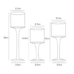 large red candle holders glass