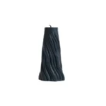 sku-ripple-textured black pillar candle