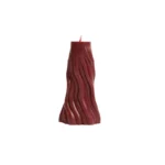 sku-ripple-textured red pillar candle