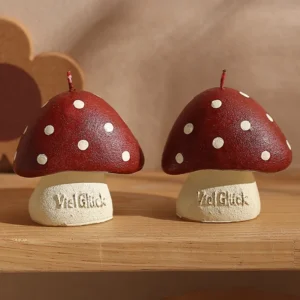 Red & White Lucky Mushroom Candle