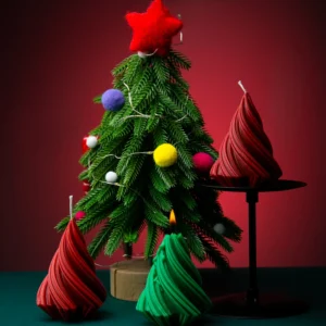 Swirl Christmas Tree Candle