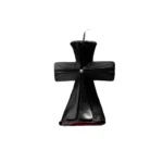 Red & Black Cross Candle for Decor