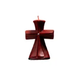 Red & Black Cross Candle for Decor