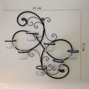 Black Candle Sconces Wall Mounted Iron