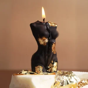 Black Gold Candle Woman Man Body