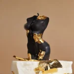 Black Gold Candle Woman Man Body