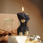 Black Gold Candle Woman Man Body