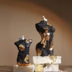 Black Gold Candle Woman Man Body