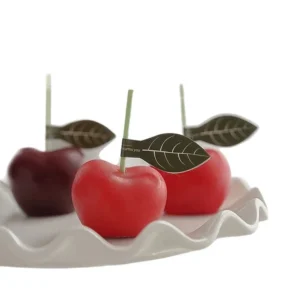 Black and Red Cherry Candle